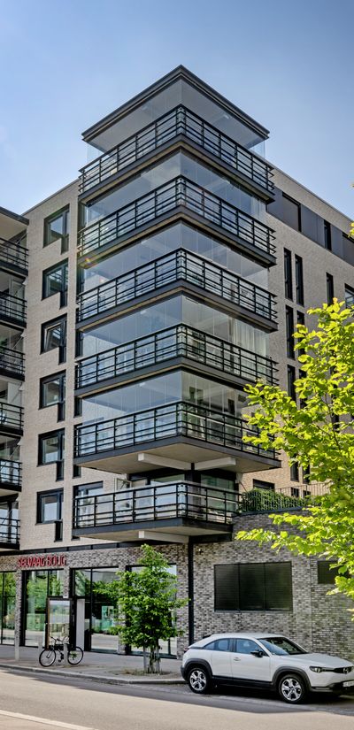 Innglasset balkong - høyde