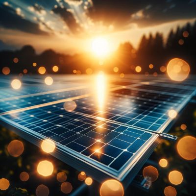 Solcelle regndråper